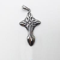 Stainless Steel Cross Pendants, blacken Approx 2-4mm 