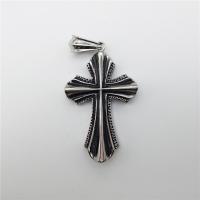 Stainless Steel Cross Pendants, blacken Approx 2-4mm 