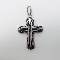 Stainless Steel Cross Pendants, blacken Approx 2-4mm 