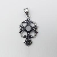 Rhinestone Stainless Steel Pendants, with rhinestone & blacken Approx 2-4mm 