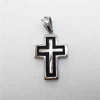 Stainless Steel Cross Pendants, blacken Approx 2-4mm 