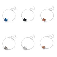 aleación de zinc Pulsera, con Plástico, con 2inch extender cadena, chapado en color de plata, cadena oval & para mujer, más colores para la opción, 20mm, longitud:aproximado 7.8 Inch, Vendido por Sarta