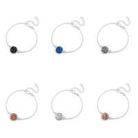 aleación de zinc Pulsera, con Plástico, con 2inch extender cadena, chapado en color de plata, cadena oval & para mujer, más colores para la opción, 20mm, longitud:aproximado 7.8 Inch, Vendido por Sarta