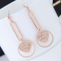 Boucles d'oreilles en acier titane, Placage, pour femme Vendu par paire