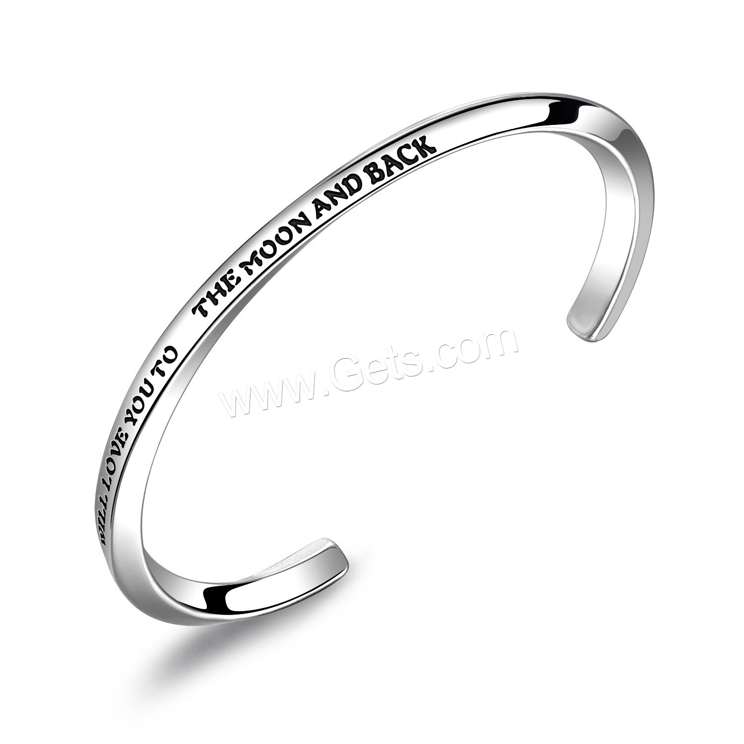 Acier titane bracelet manchette, Lettre d’alphabet, normes différentes pour le choix & pour le couple, 4.9mm, Vendu par PC