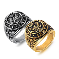 Acier titane bague, Placage, normes différentes pour le choix & pour homme & émail, plus de couleurs à choisir, 23mm, Vendu par PC