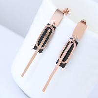 Boucles d'oreilles en acier titane, rectangle, pour femme Vendu par paire