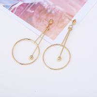 Zinc Alloy Drop Earring, gold color plated, for woman 