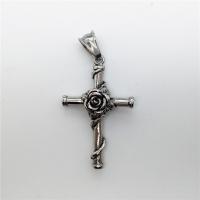 Stainless Steel Cross Pendants, blacken Approx 2-4mm 