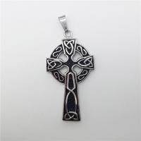 Stainless Steel Cross Pendants, blacken Approx 2-4mm 