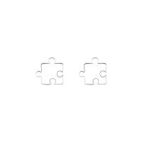 Sterling Silver Stud Earring, Argent sterling 925, Plaqué de platine, pour femme Vendu par paire