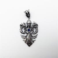 Stainless Steel Pendants, Sword, with rhinestone & blacken Approx 2-4mm 