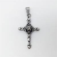 Stainless Steel Cross Pendants, blacken Approx 2-4mm 