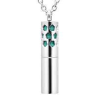 acero inoxidable Locket del perfume, Columna, pulido, hueco, color original, 10x10x42mm, agujero:aproximado 1-2mm, Vendido por UD