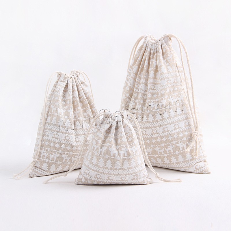 Sac cadeau cadeau de Noël, Tissu en coton, Conception de Noël & normes différentes pour le choix & modèles différents pour le choix, Vendu par PC