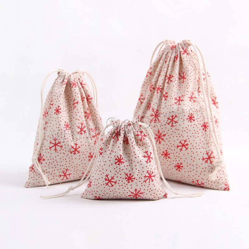 Sac cadeau cadeau de Noël, Tissu en coton, Conception de Noël & normes différentes pour le choix & modèles différents pour le choix, Vendu par PC