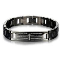 acier inoxydable bracelet, ionique noire, modèles différents pour le choix & pour homme Environ 8.6 pouce, Vendu par brin