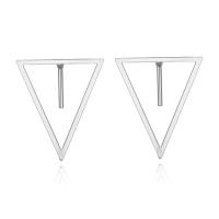 Zinc Alloy Split Earring, Triangle, plated, for woman 