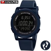 Colección de relojes PANARS®, acero inoxidable, con silicona & Plástico, chapado, 50M impermeable & unisexo & ajustable & LED, más colores para la opción, 51x16mm, 25mm, longitud:10 Inch, Vendido por UD