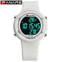 Colección de relojes PANARS®, acero inoxidable, con silicona & Plástico, chapado, 50M impermeable & multifuncional & unisexo & ajustable & LED, más colores para la opción, 43.5x12.8mm, 23mm, longitud:aproximado 9.8 Inch, Vendido por UD