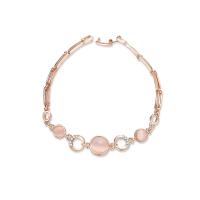 alliage de zinc bracelet, avec Oeil de chat, Placage de couleur d'or, pour femme & avec strass, 12mm, Diamètre inté Environ 60mm Environ 7.8 pouce, Vendu par brin