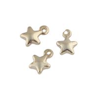 Brass Star Pendants, platinum plated Approx 1mm 