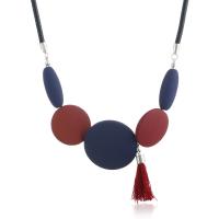 PU Collier Cordon, cuir PU, avec résine, avec 5cm chaînes de rallonge, glandpompon, Style coréen & géométrique & pour femme, plus de couleurs à choisir Environ 20.48 pouce, Vendu par brin