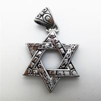 Stainless Steel Star Pendant, Hexagram, blacken Approx 2-4mm 