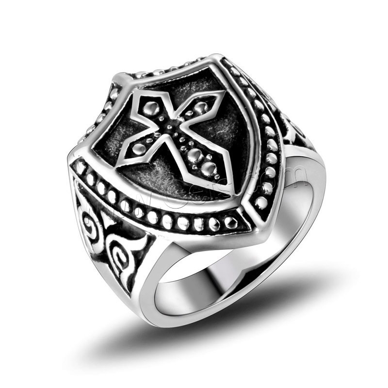 Titan Stahl Fingerring, Titanstahl, unisex & verschiedene Größen vorhanden & Schwärzen, verkauft von PC