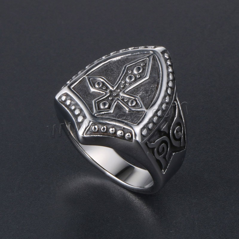 Titan Stahl Fingerring, Titanstahl, unisex & verschiedene Größen vorhanden & Schwärzen, verkauft von PC