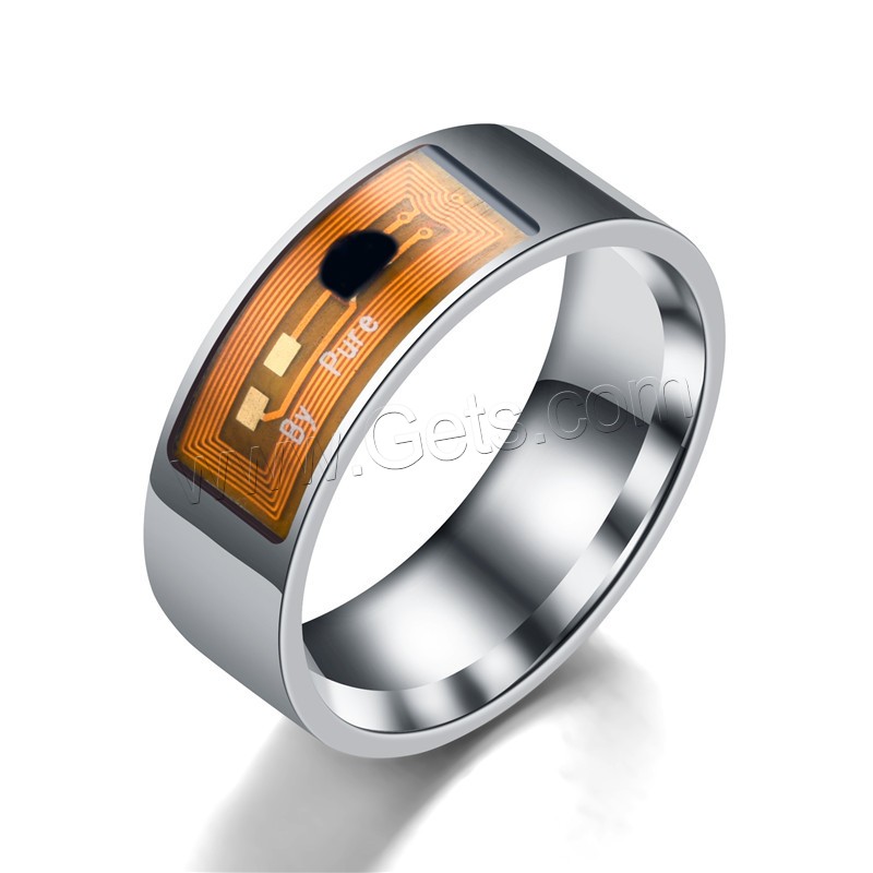 Stainless Steel NFC Smart Ring, Unisex & different size for choice, more colors for choice, 8mm, Sold By PC