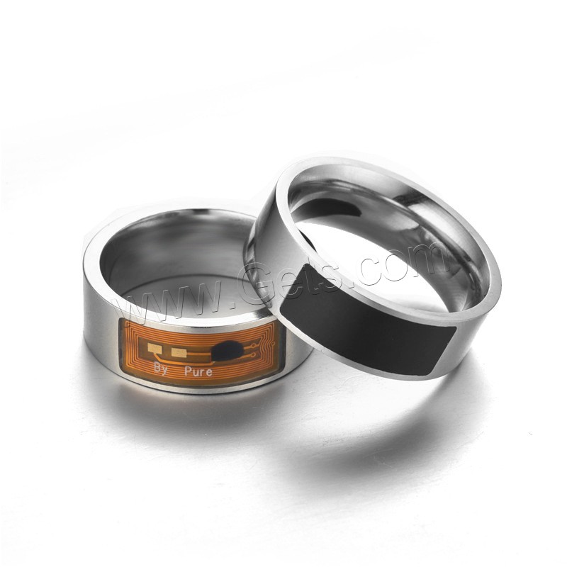 Stainless Steel NFC Smart Ring, Unisex & different size for choice, more colors for choice, 8mm, Sold By PC