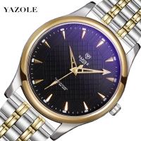 Yazole® Herren Schmuckuhr, Edelstahl, mit Glas & Zinklegierung, chinesische Bewegung, plattiert, Lebenswasserbeständig & verschiedene Stile für Wahl & für den Menschen, 40mm, Länge:ca. 8.6 ZollInch, verkauft von PC