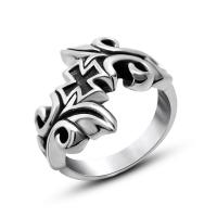 Titanium Steel Finger Ring, Unisex & blacken 