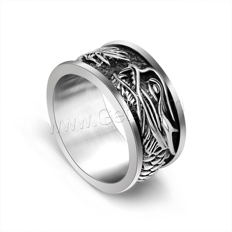 Titan Stahl Fingerring, Titanstahl, unisex & verschiedene Größen vorhanden & Schwärzen, originale Farbe, verkauft von PC