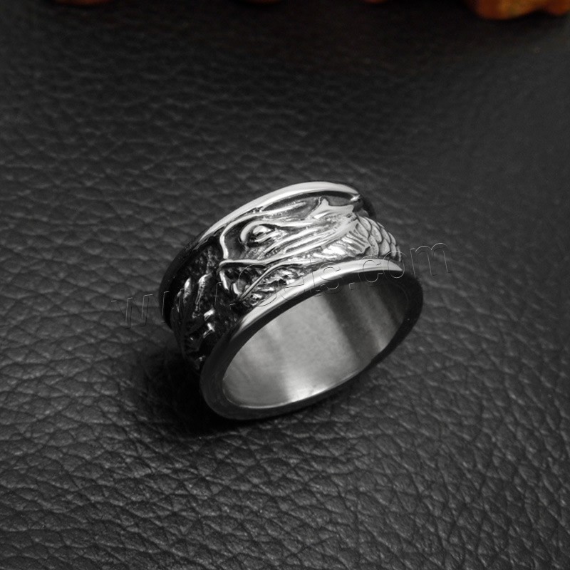 Titan Stahl Fingerring, Titanstahl, unisex & verschiedene Größen vorhanden & Schwärzen, originale Farbe, verkauft von PC