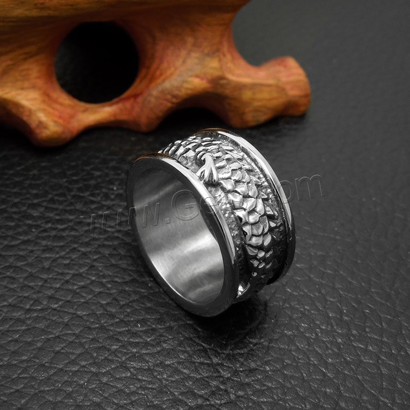 Titan Stahl Fingerring, Titanstahl, unisex & verschiedene Größen vorhanden & Schwärzen, originale Farbe, verkauft von PC