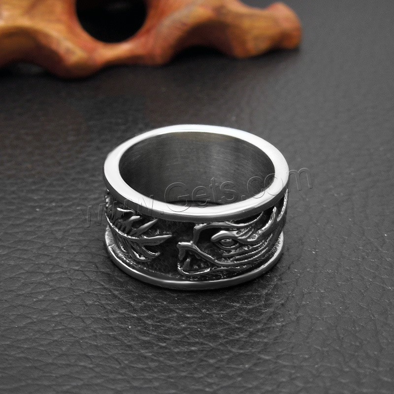 Titan Stahl Fingerring, Titanstahl, unisex & verschiedene Größen vorhanden & Schwärzen, originale Farbe, verkauft von PC