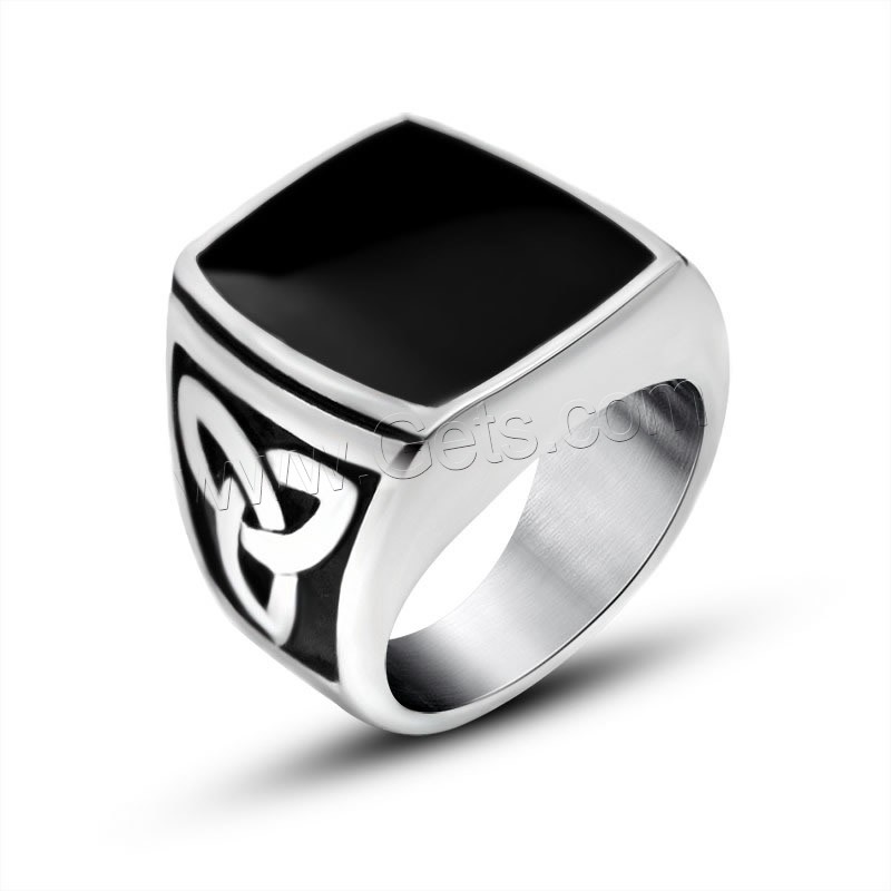 Titanium Steel Finger Ring, Unisex & different size for choice & blacken, Sold By PC