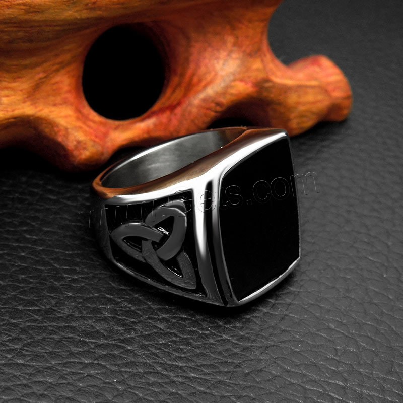 Titanium Steel Finger Ring, Unisex & different size for choice & blacken, Sold By PC