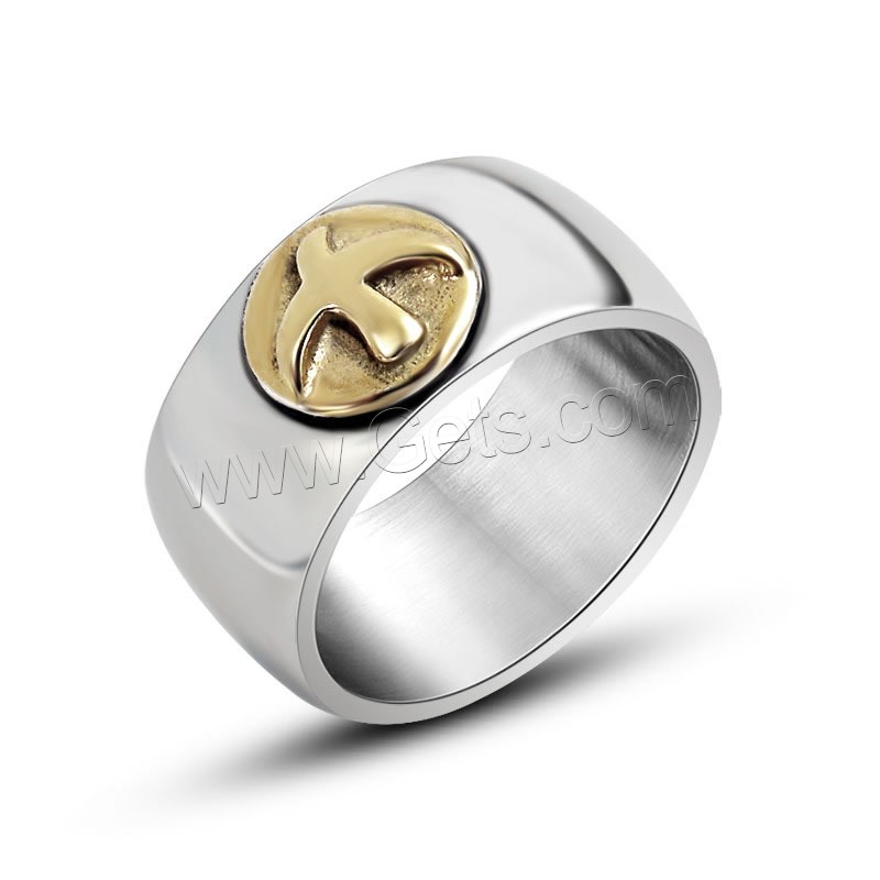 Titan Stahl Fingerring, Titanstahl, plattiert, unisex & verschiedene Größen vorhanden, verkauft von PC