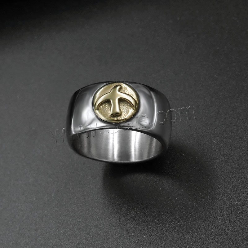 Titan Stahl Fingerring, Titanstahl, plattiert, unisex & verschiedene Größen vorhanden, verkauft von PC