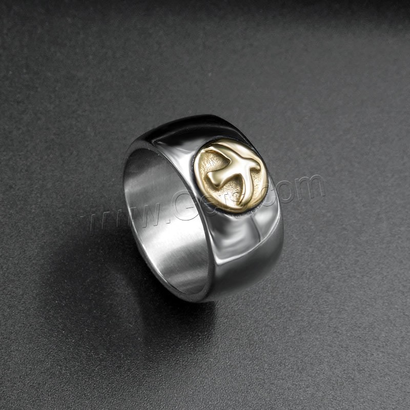 Titan Stahl Fingerring, Titanstahl, plattiert, unisex & verschiedene Größen vorhanden, verkauft von PC