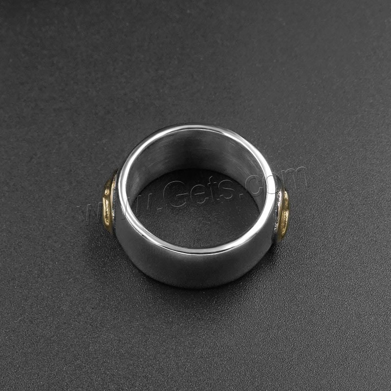 Titan Stahl Fingerring, Titanstahl, plattiert, unisex & verschiedene Größen vorhanden, verkauft von PC