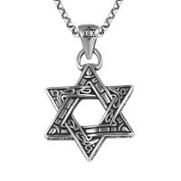 Pendentifs en titane, Acier titane, Hexagram, unisexe & noircir Environ 5mm, Vendu par PC