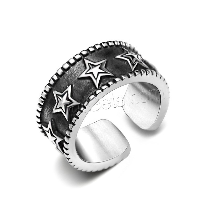 Titanium Steel Finger Ring, Unisex & different size for choice & blacken, Sold By PC