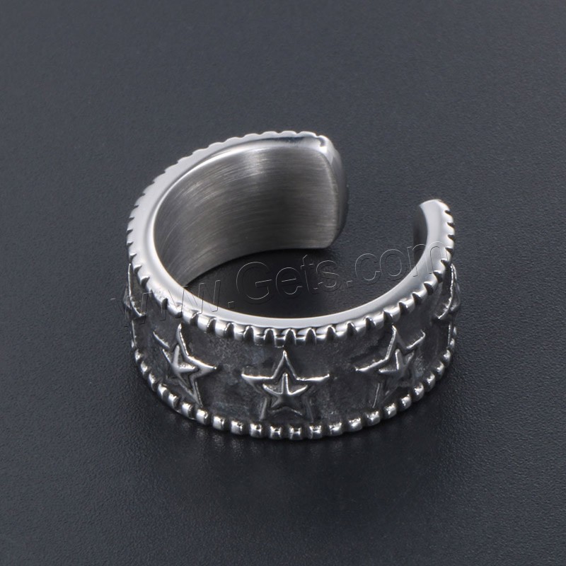 Titanium Steel Finger Ring, Unisex & different size for choice & blacken, Sold By PC