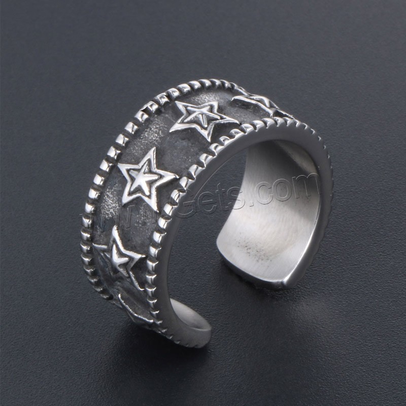 Titanium Steel Finger Ring, Unisex & different size for choice & blacken, Sold By PC