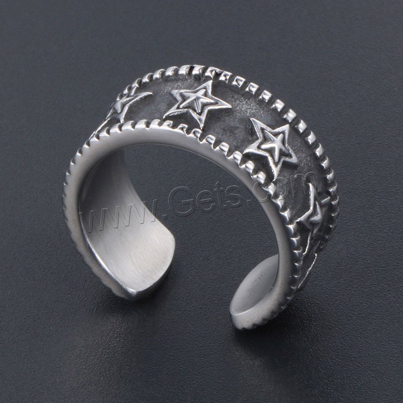 Titanium Steel Finger Ring, Unisex & different size for choice & blacken, Sold By PC