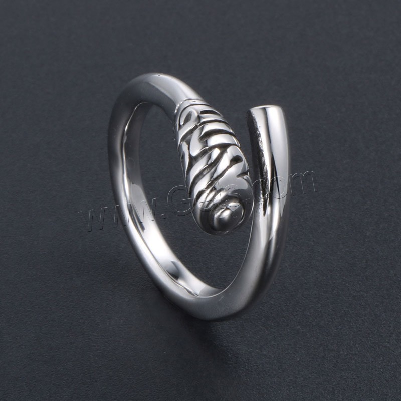 Titan Stahl Fingerring, Titanstahl, unisex & verschiedene Größen vorhanden & Schwärzen, verkauft von PC